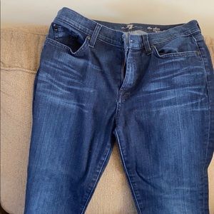Slim cigarette 7 for all mankind blue jeans.